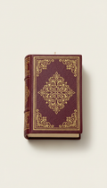 Gold-accented Burgundy Bookish Candle