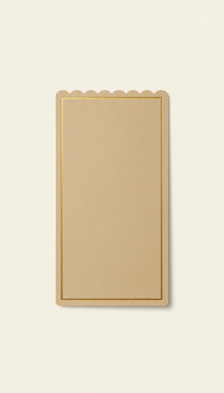 Parchment Bookmark with Gold Edging